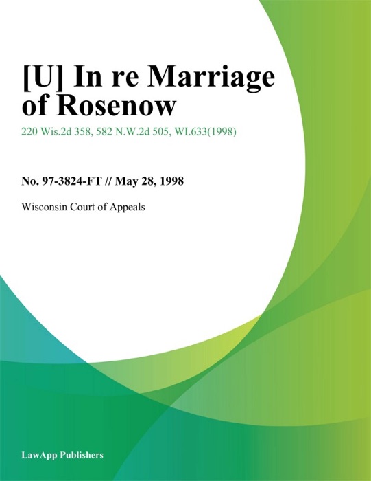In Re Marriage of Rosenow