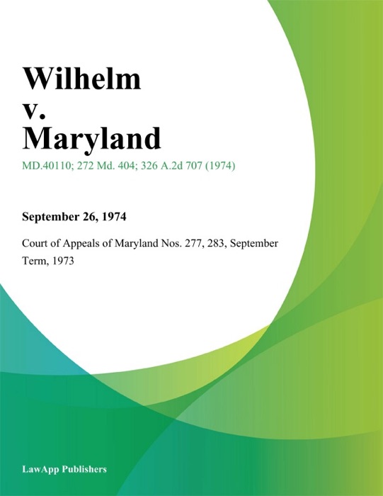 Wilhelm V. Maryland