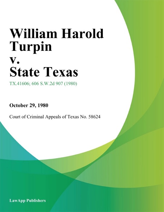 William Harold Turpin v. State Texas