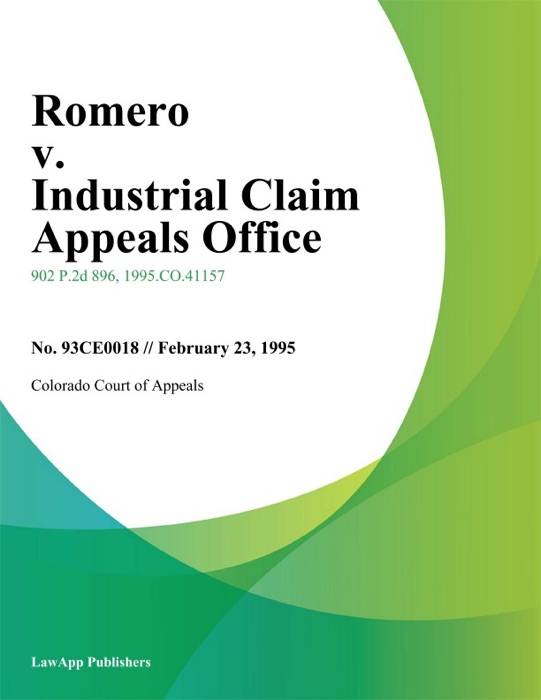 Romero v. Industrial Claim Appeals Office