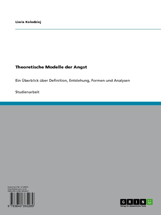 Theoretische Modelle der Angst