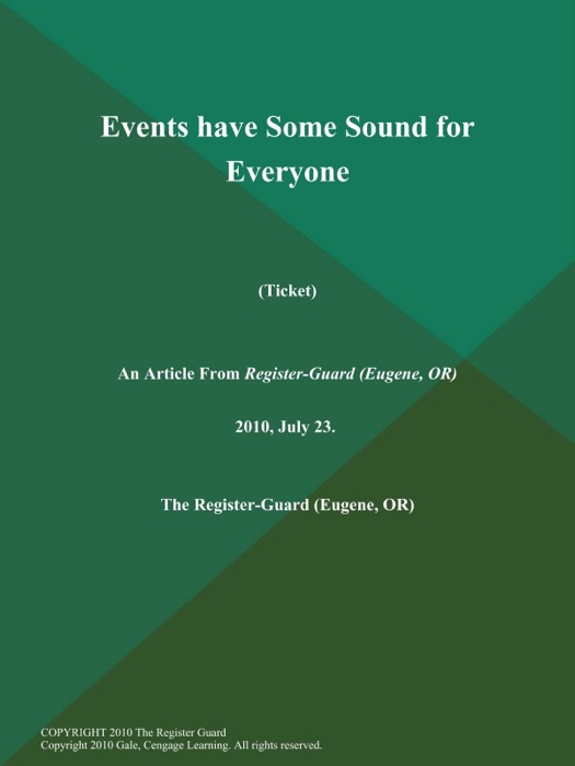 Events have Some Sound for Everyone (Ticket)