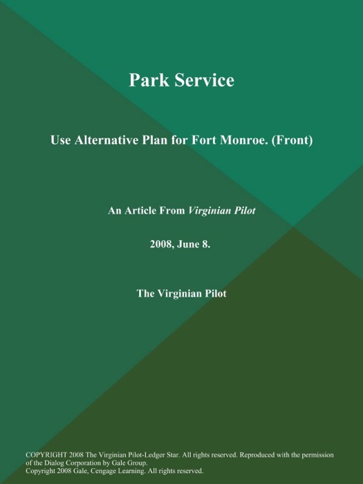 Park Service: Use Alternative Plan for Fort Monroe (Front)