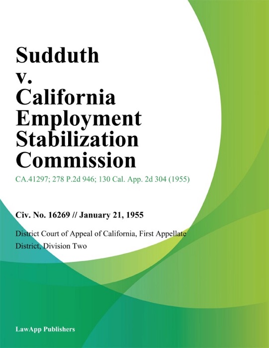 Sudduth v. California Employment Stabilization Commission