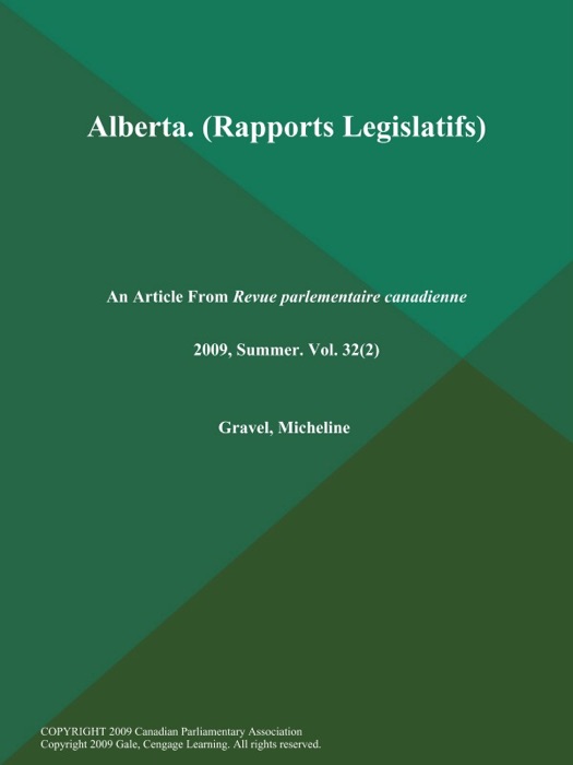 Alberta (Rapports Legislatifs)