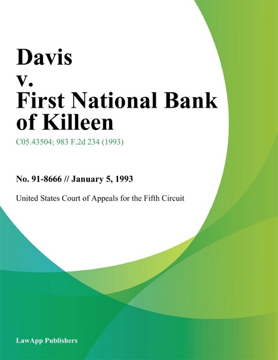 Davis v. First National Bank of Killeen