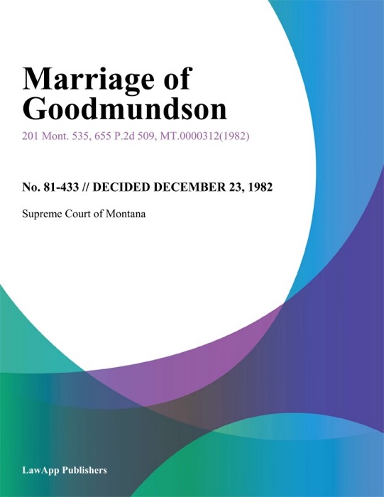 Marriage of Goodmundson