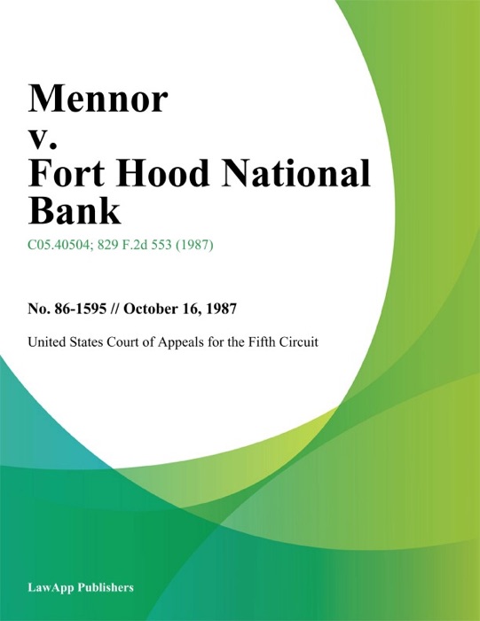 Mennor v. Fort Hood National Bank