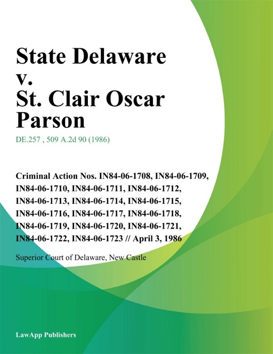 State Delaware v. St. Clair Oscar Parson