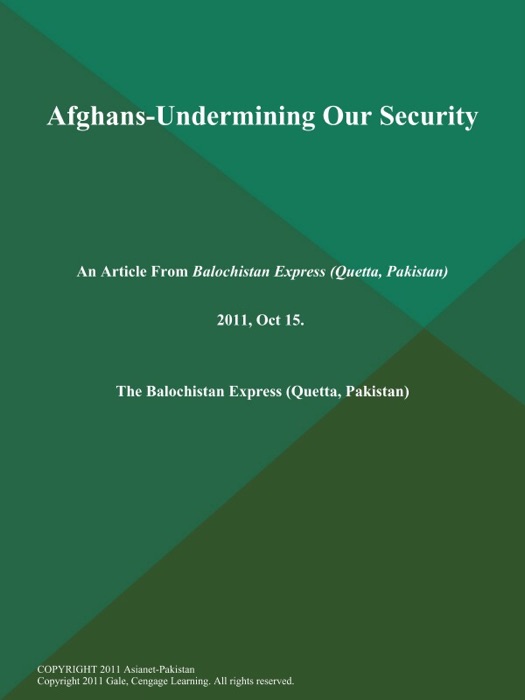 Afghans-Undermining Our Security