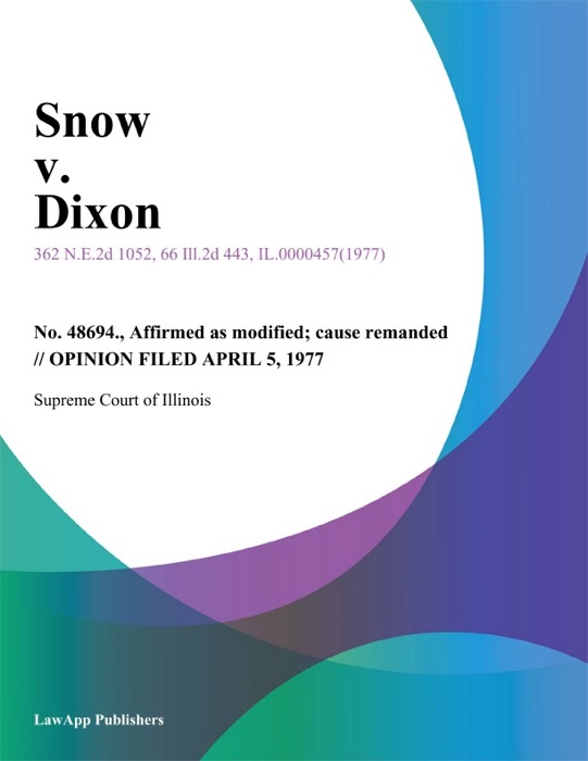 Snow v. Dixon