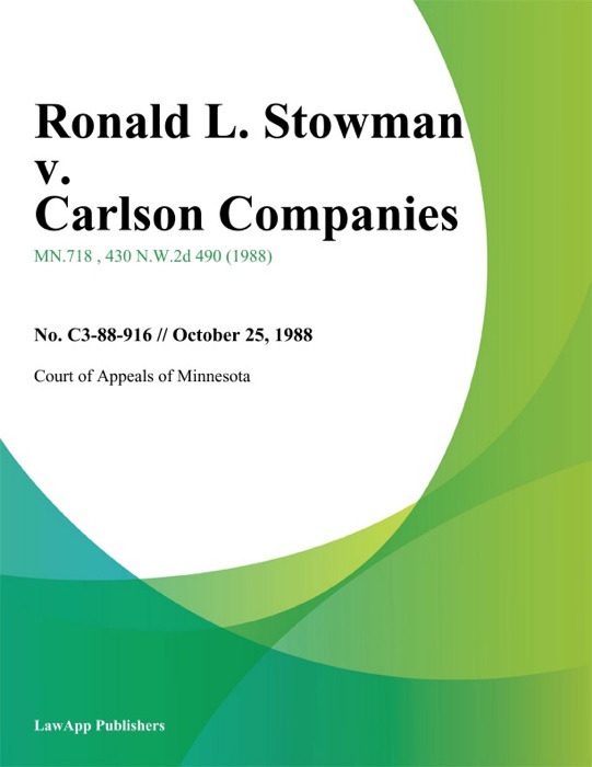Ronald L. Stowman v. Carlson Companies