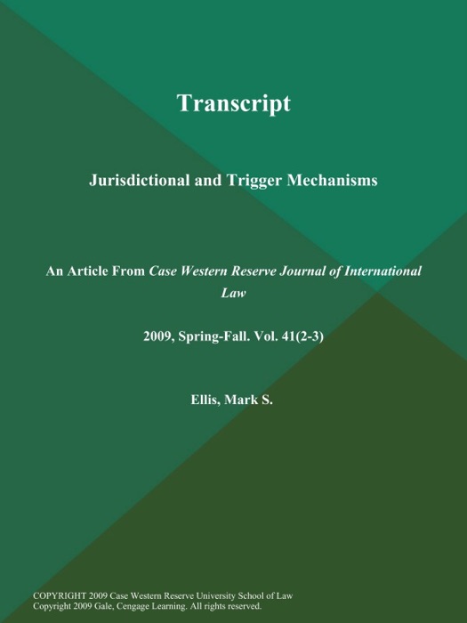 Transcript: Jurisdictional and Trigger Mechanisms