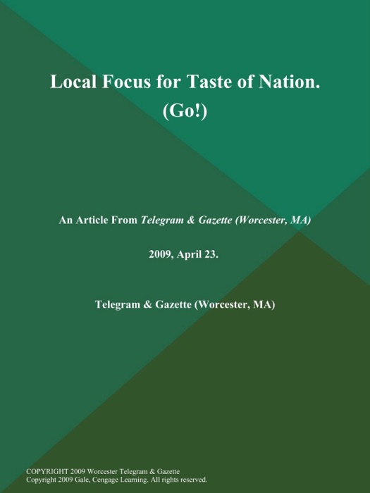 Local Focus for Taste of Nation (Go!)