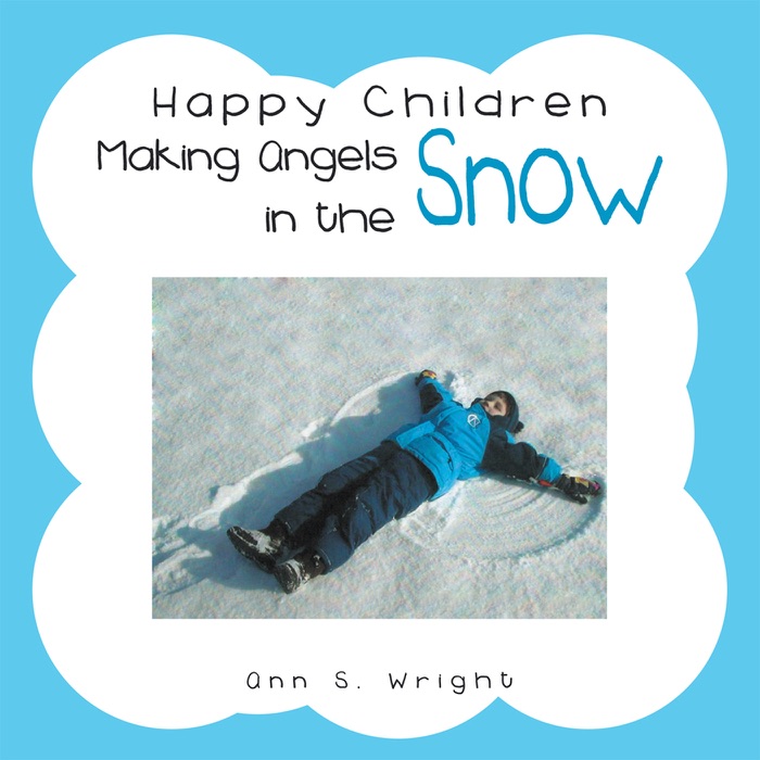 Happy Children Making Angels In The Snow