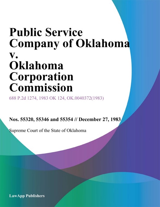 Public Service Company of Oklahoma v. Oklahoma Corporation Commission