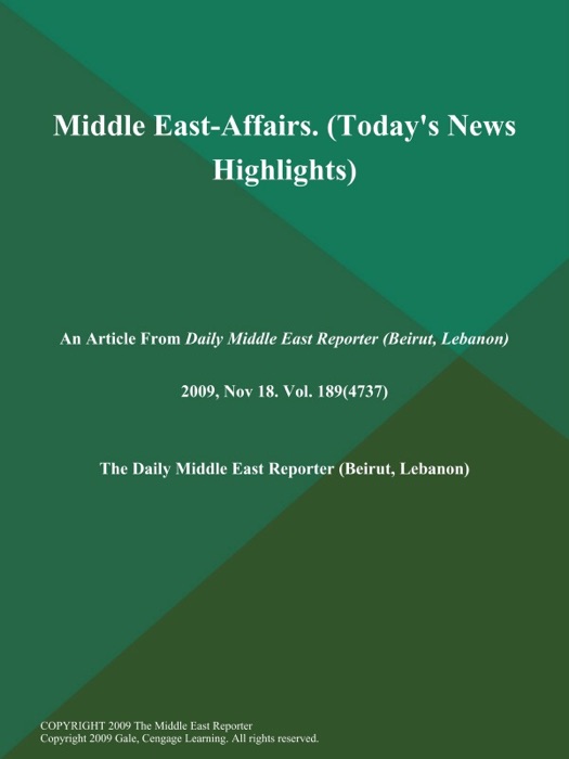 Middle East-Affairs (Today's News Highlights)