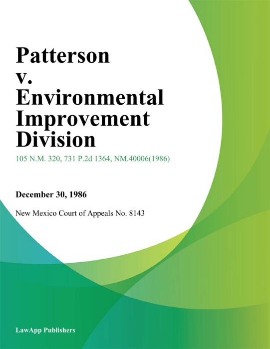 Patterson v. Environmental Improvement Division