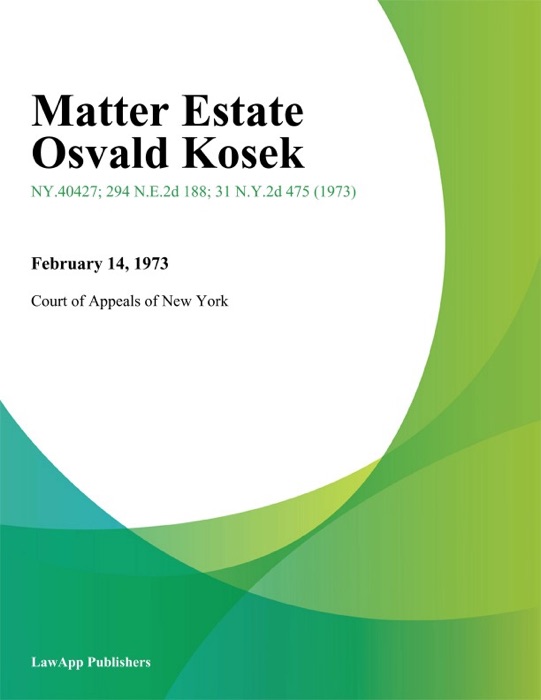 Matter Estate Osvald Kosek