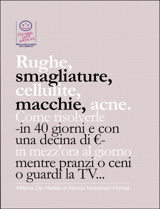 Rughe, smagliature, cellulite, macchie, acne. Come risolverle -in 40 giorni e con una decina di €- in mezz'ora al giorno mentre pranzi o ceni o guardi la TV...