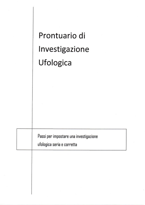 Prontuario di Investigazione Ufologica