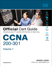 CCNA 200-301 Official Cert Guide, Volume 1 - Wendell Odom Cover Art