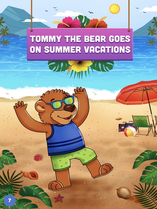 Tommy the Bear goes on summer vacations