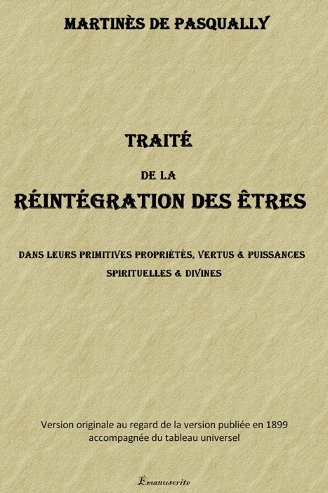 TRAITÉ DE LA RÉINTÉGRATION DES ÊTRES