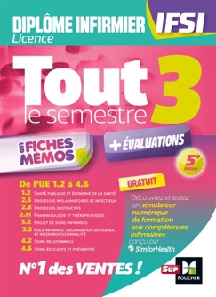 Tout le semestre 3 en fiches mémos - DEI IFSI - Révision et entrainement - Kamel Abbadi, André Le Texier, Sylvain Ledoux-Perriguey, Romain Mitre, Jean Oglobine, Nadia Ouali-Ziane, Genevieve Picot, Eric Rasolo, Régine Tardy, Ertan Yilmaz, Samir Baali, Peter Crevant, Karim Ferhi, pauline gardes, Antoine Gaudin, Catherine Geslain, Jean-Noël Joffin & Samir Kaddar