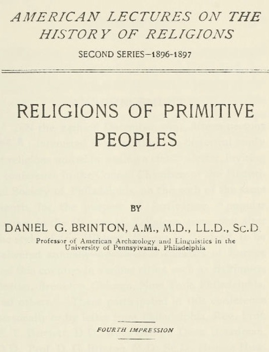 Religions of Primitive Peoples