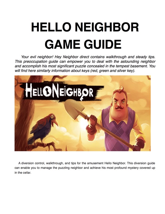 Hello Neighbor Game - Basic Guide Tips & Trick