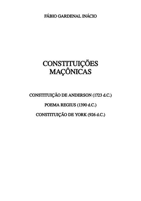 ConstituiÇÕes MaÇÔnicas