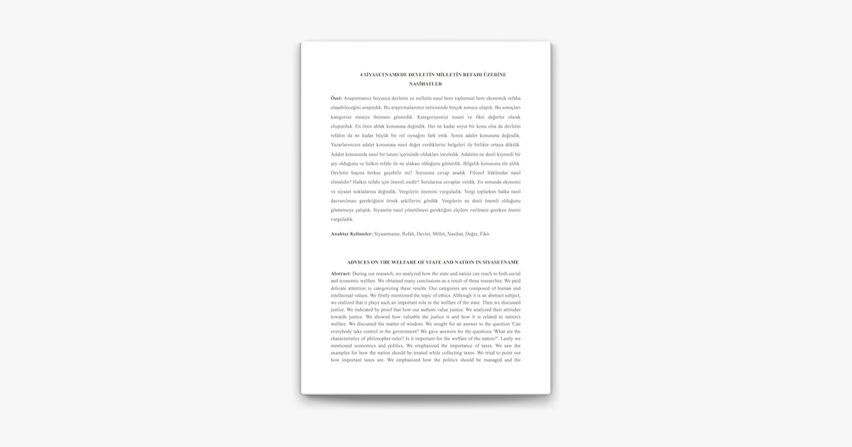 ‎SİYASETNAME SON SON HALİ على Apple Books