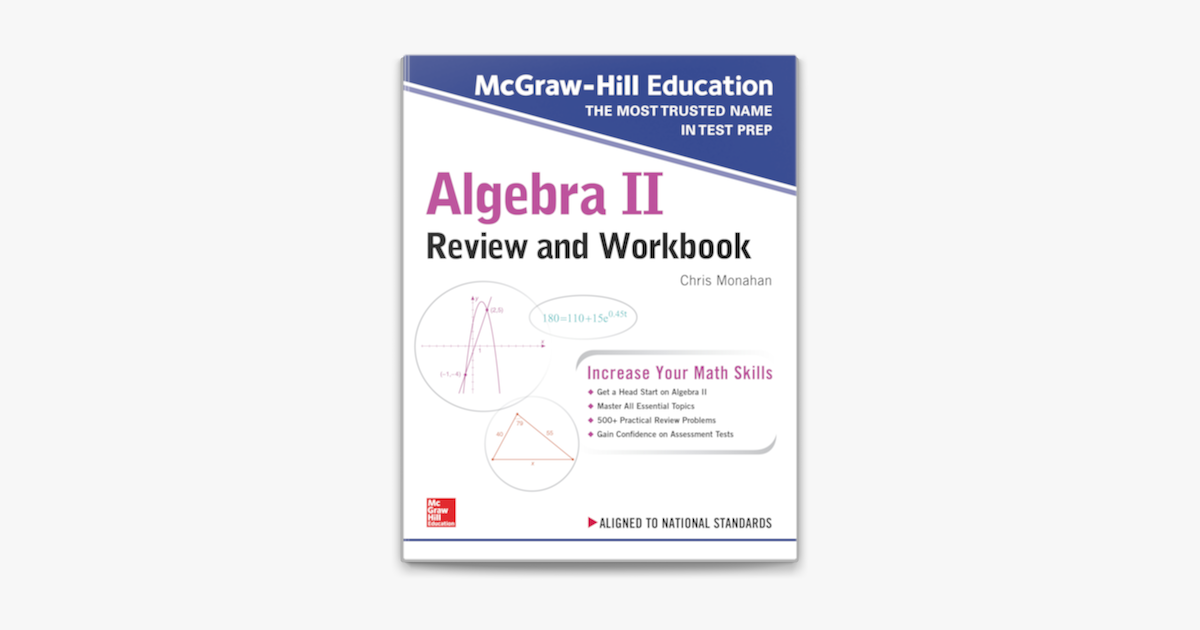 ‎McGraw-Hill Education Algebra II High School Review And Workbook On ...