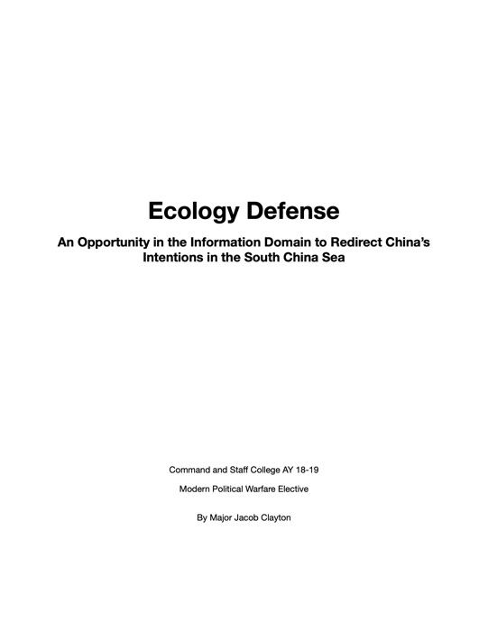 Ecology Defense (Corel Reef Protection)