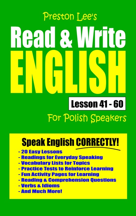 Preston Lee's Read & Write English Lesson 41: 60 For Polish Speakers