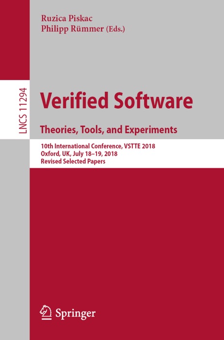 Verified Software. Theories, Tools, and Experiments