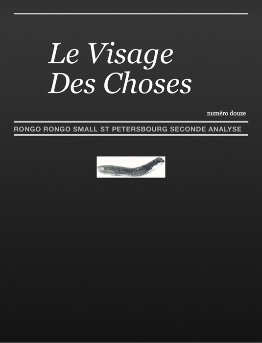 Le Visage Des Choses Numéro Douze