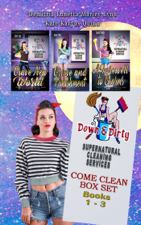 Down &amp; Dirty Supernatural Cleaning Services Boxset Books 1-3: Grave New World, Grime and Punishment, A Farewell to Charms - Demitria Lunetta, Kate Karyus Quinn &amp; Marley Lynn Cover Art