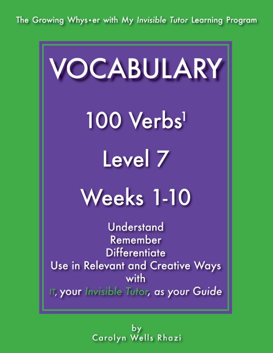 Vocabulary - 100 Verbs¹ - Level 7