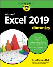 Excel 2019 For Dummies - Greg Harvey Cover Art
