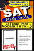 SAT Test Prep College Prep Vocabulary 3 Review--Exambusters Flash Cards--Workbook 3 of 9 - SAT Exambusters