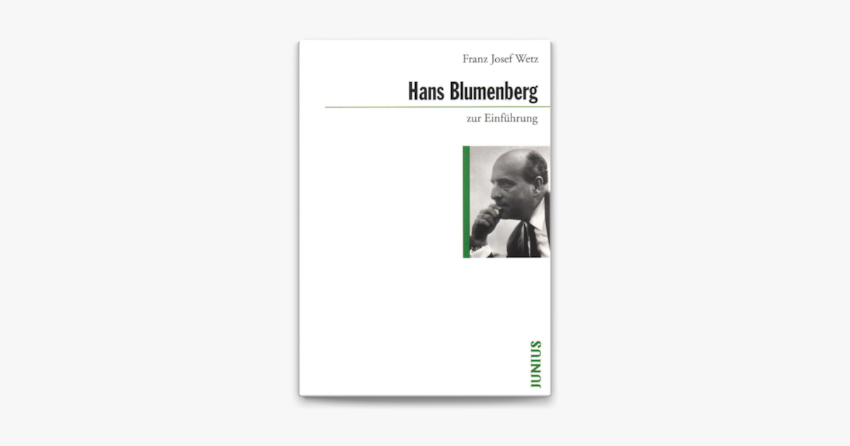 ‎Hans Blumenberg zur Einführung on Apple Books