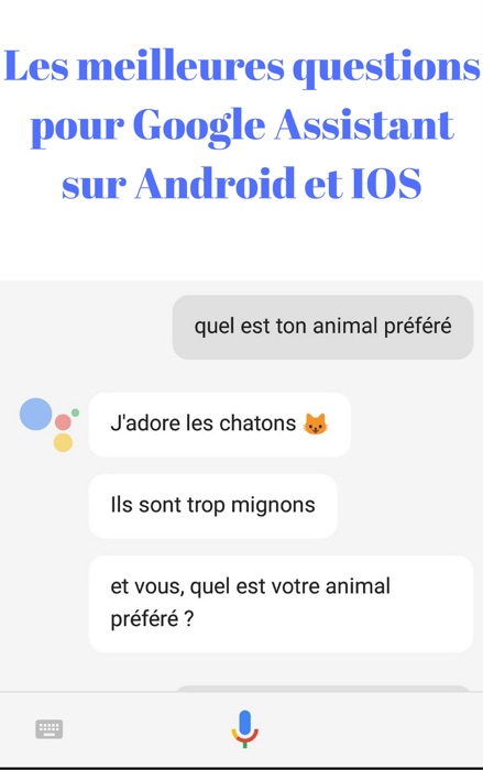 Les meilleures questions pour google assistant sur android et IOS