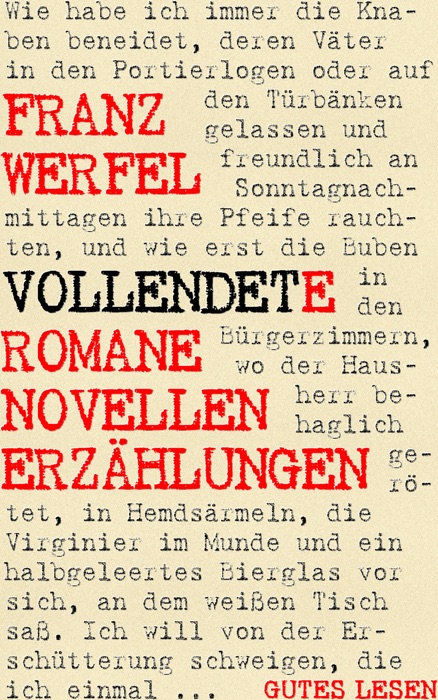 Vollendete Romane Novellen Erzählungen