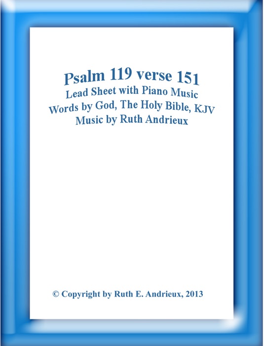 Psalm 119 Verse 151, Lead Sheet with Piano Music