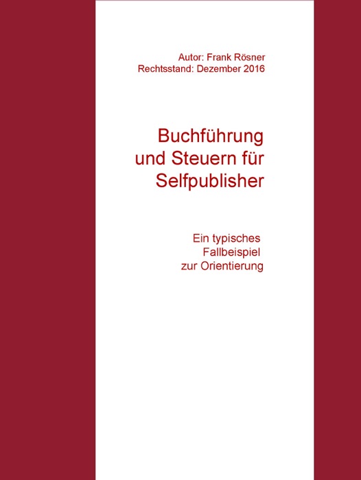 Buchführung und Steuern für Selfpublisher