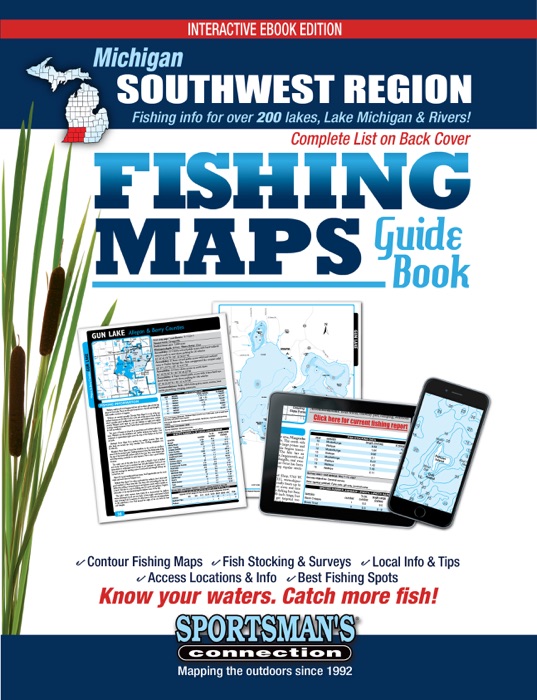 Michigan Southwest Region Fishing Maps Guide Book