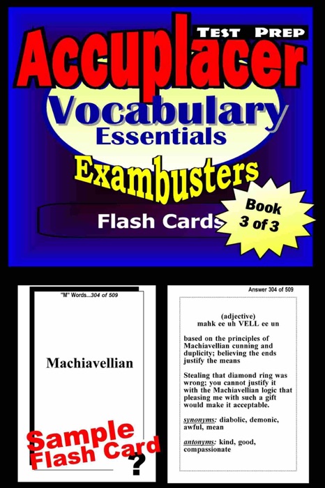 Accuplacer Test Prep Vocabulary Review--Exambusters Flash Cards--Workbook 3 of 3