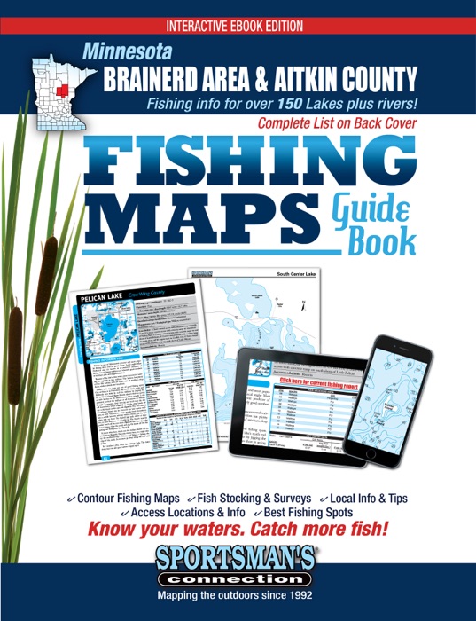 Minnesota Brainerd Area & Aitkin County Fishing Maps Guide Book